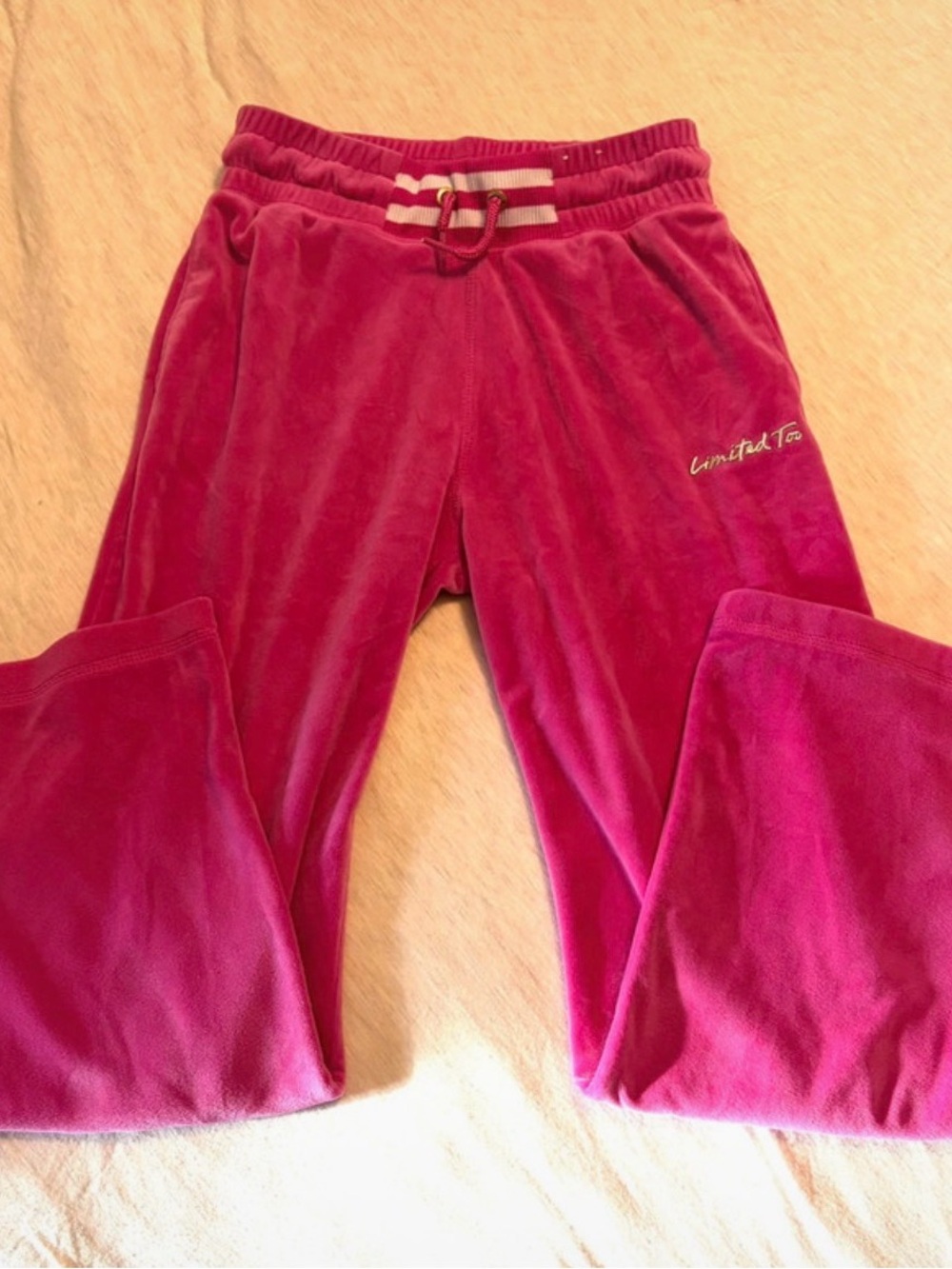 Limited Too Deep Pink Velour Jogger Pants